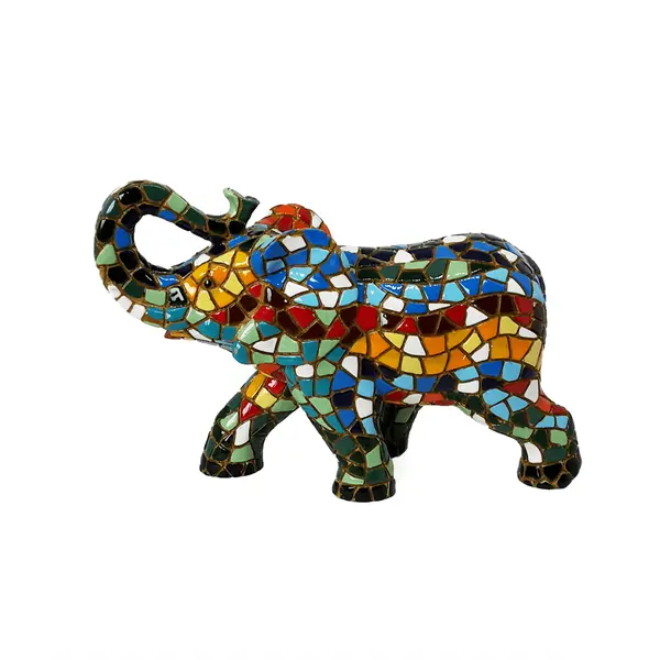 Figurine d'éléphant décoratif en résine