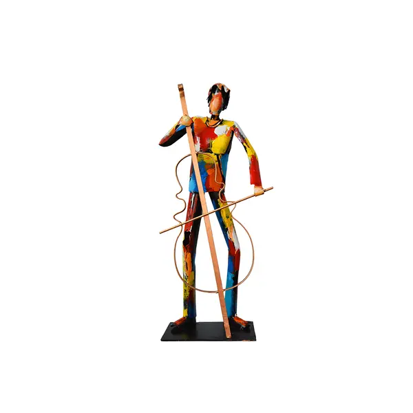 SCULPTURE METAL CONTREBASSISTE