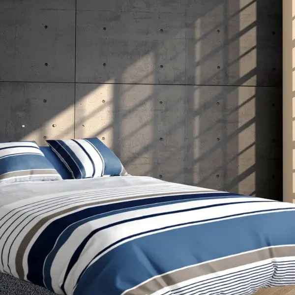 SETE – Housse de Couette 220 x 240 cm à Rayures – Percale