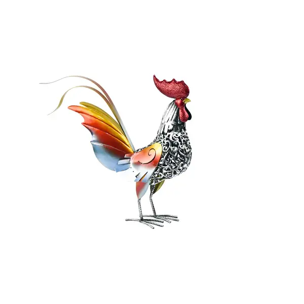 COQ METAL DECOUPE ROUGE/BLEU/JAUNE