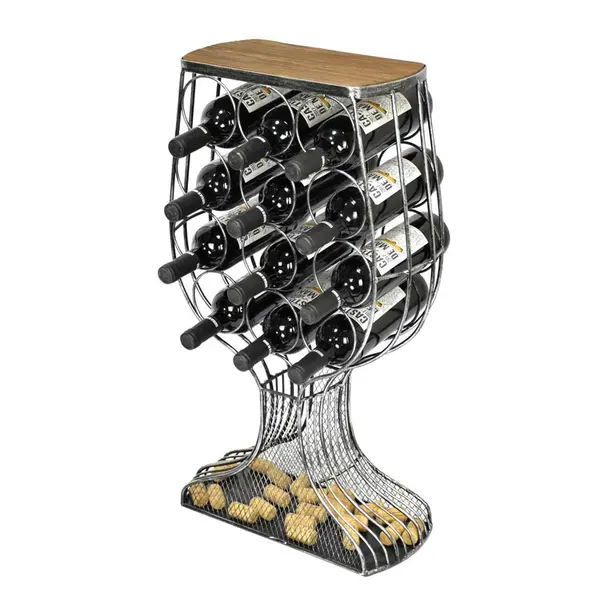 TABLE DEGUSTATION PORTE-BOUTEILLE X12