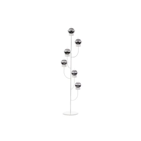 BOUGEOIR DESIGN BLANC 6 COUPELLES – SATELLITE