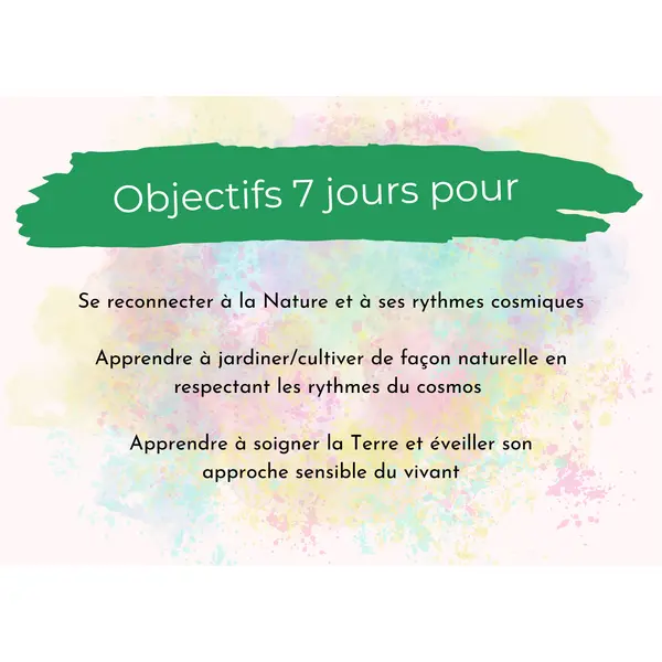 * JARDINAGE BIODYNAMIQUE 2026 – Cycle complet en présentiel✨