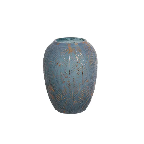 VASE LARGE FEUILLES RELIEF