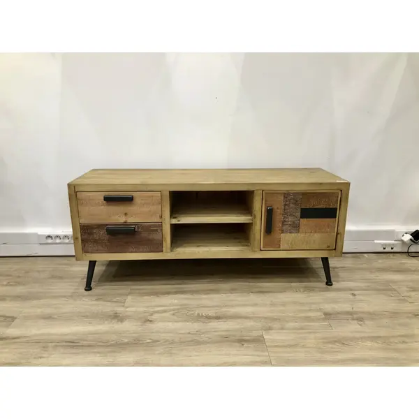 MEUBLE 2 NICHES 1 PORTE 2 TIROIRS