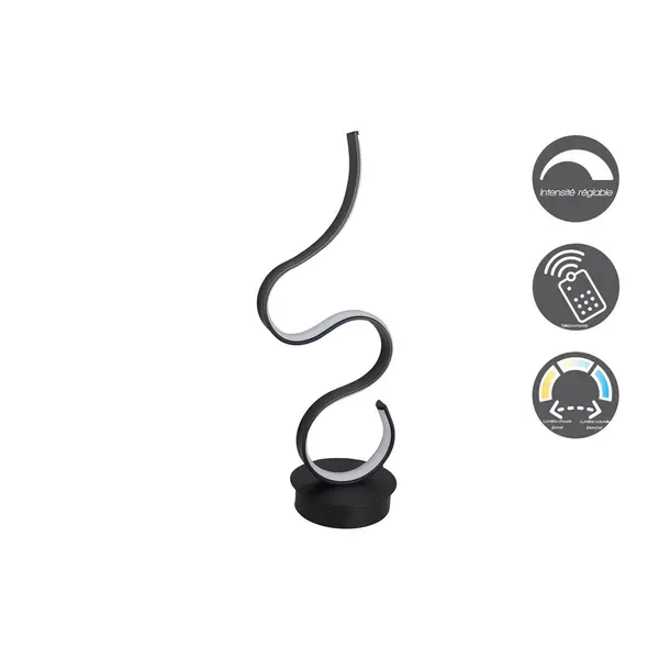 LAMPE RUBANS NOIRE