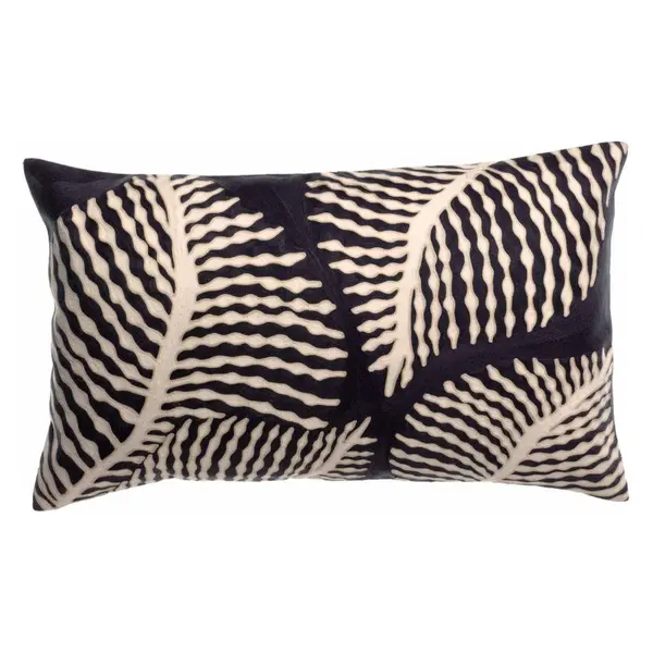 Coussin Brode Flora Marine 40×65 – Vivaraise