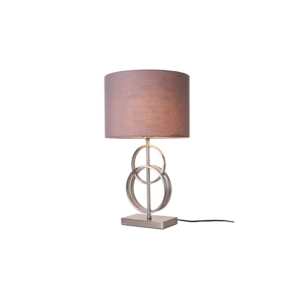 LAMPE CERCLES GRIS/ARGENT