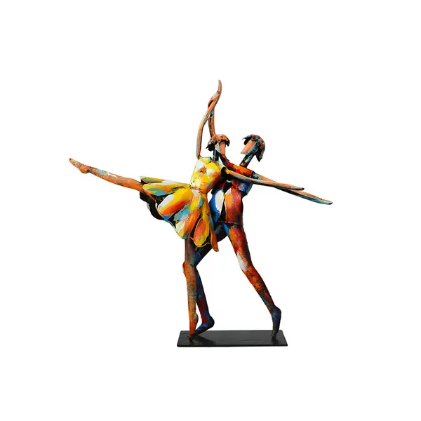 SCULPTURE METAL COUPLE DANSEURS