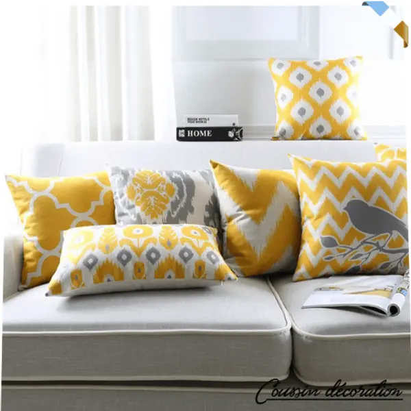 Housses de coussin scandinave jaune