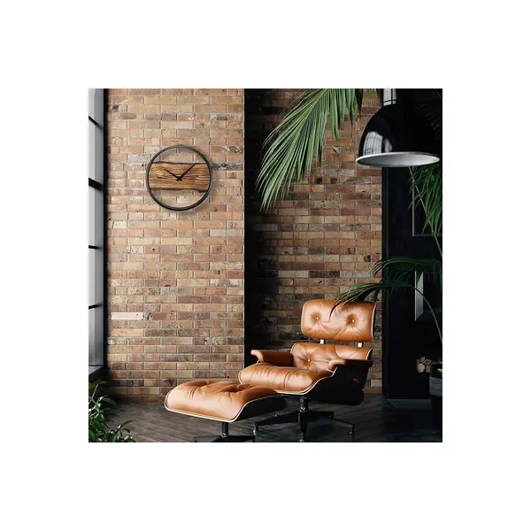 HORLOGE MURALE EN BOIS – SILENCIEUSE – 45CM – BOIS
