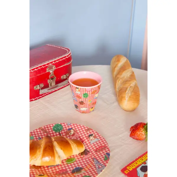 Verre médium « Paris vichy rouge » – RICE