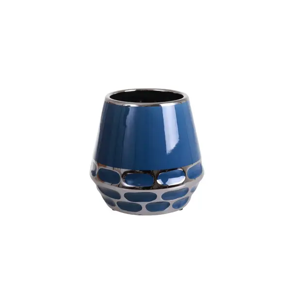 VASE LARGE BLEU EFFET BICOLORE