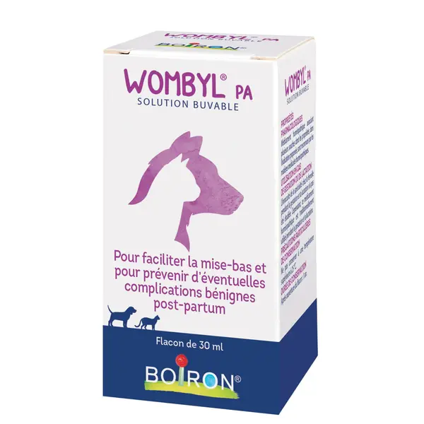 Wombyl PA – Mise-bas 30 ml , chien chat – BOIRON