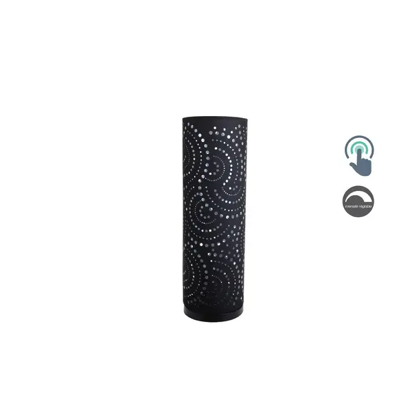 'LAMPE D »AMBIANCE LED MOTIF DECOUPE NOIR'