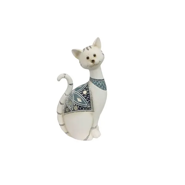 CHAT ASSIS BLEU BLANC