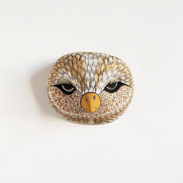 Masque Chouette en bois