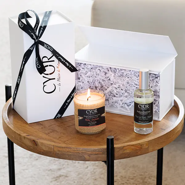 Coffret cadeau 1 bougies 1 mèche + 1 parfum 100 ml