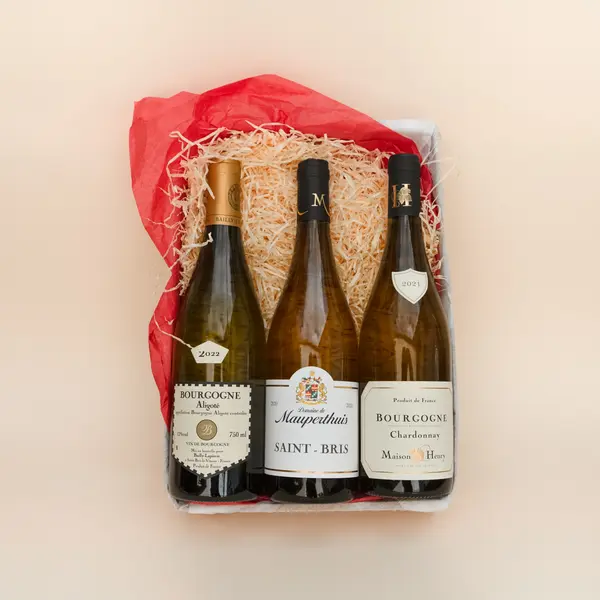 Coffret cadeau 3 bouteilles : vins blancs de Bourgogne