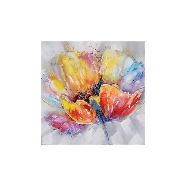 FLEUR MULTICOLORE 100*100