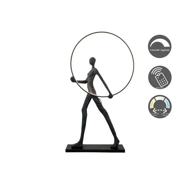 LAMPADAIRE LED SCULPTURE FEMME ROND