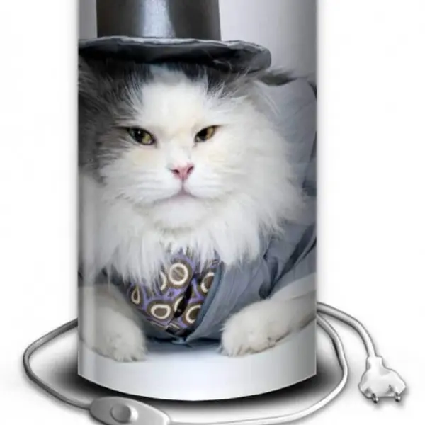 GAIA – Lampe de Chevet 30 cm – Imprimé Chat Glamour