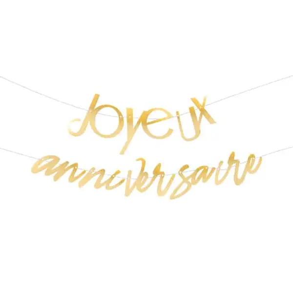 Banderole « Joyeux Anniversaire » – Or