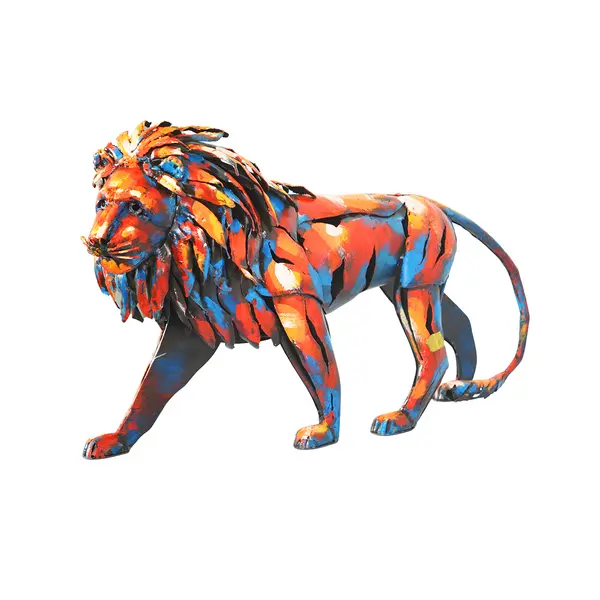 SCULPTURE METAL LION