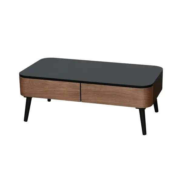 TABLE BASSE COLORIS NOR/BOIS EXOTIQUE – POP
