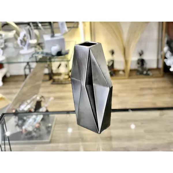VASE HAUT LOSANGE ARGENT