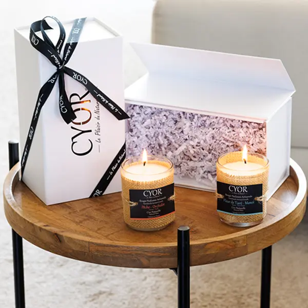 Coffret cadeau 2 bougies 1 mèche