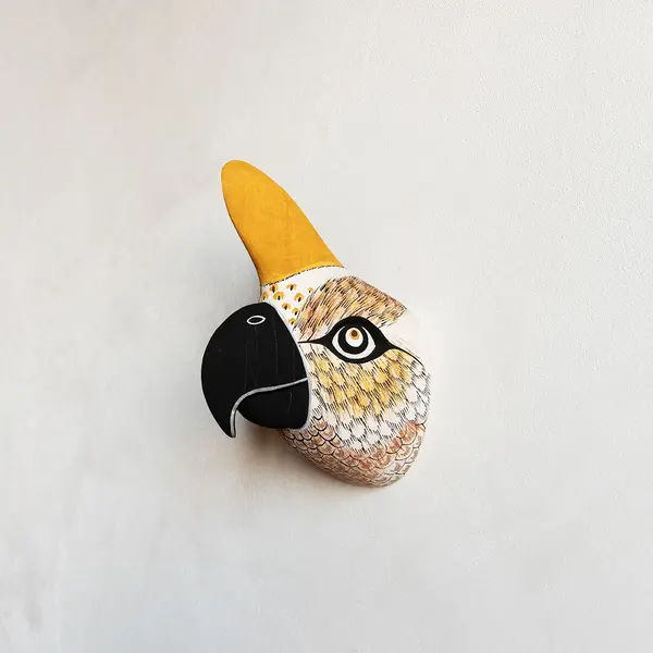 Masque Perroquet en bois