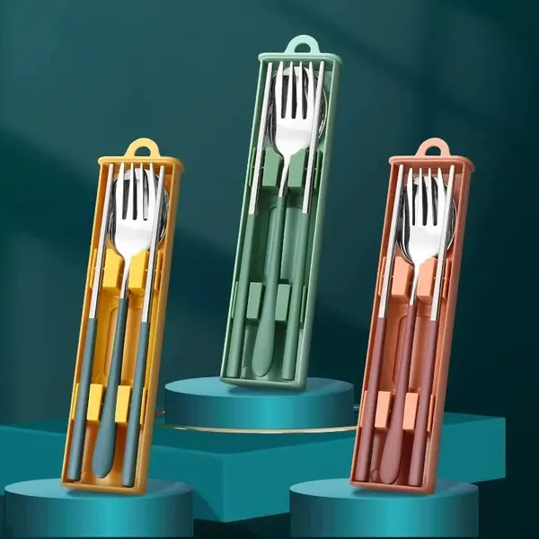 Ensemble de couverts portable : repas nomade mieux équipé