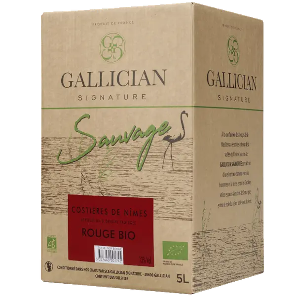 BAG IN BOX 5 Litres AOP Rouge BIO