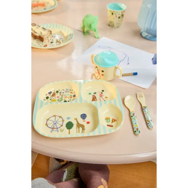 Set bébé vaisselle « FUN FAIR BLEU » – RICE