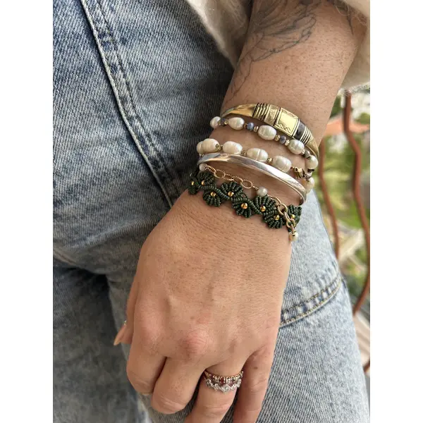 Bracelet "Gaïa" en micro-macramé