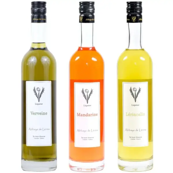 Lot 3 liqueurs (Verveine, Mandarine, Citron) – Abbaye de Lérins